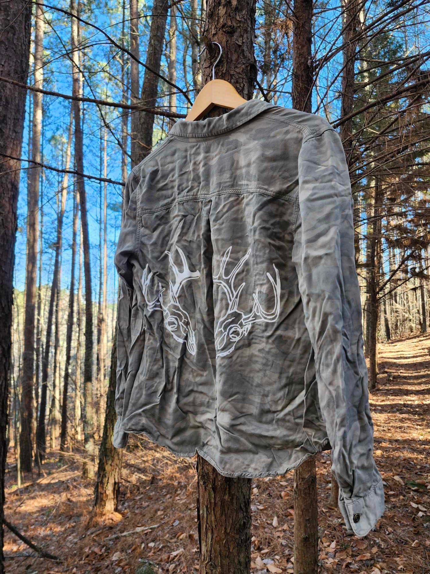 On sale Long sleeve button up, Size M